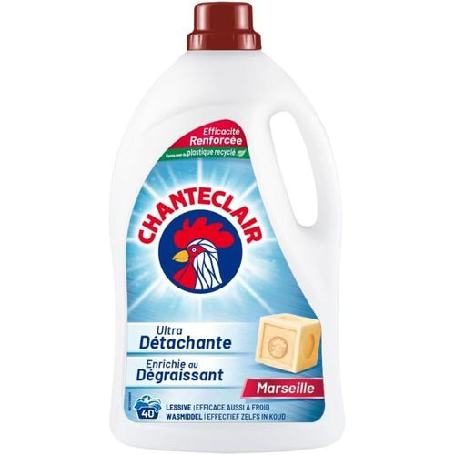 Lessive Liquide Concentrées Marseille, Enrichie Au Dégraissant, Ultra Détachantes Et Efficaces Aussi À Froid, 40 Lavages - 1800 Ml[Z61]