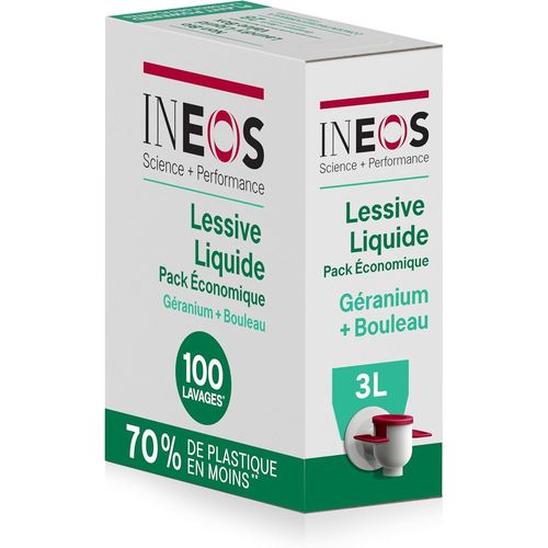 Pack Eco De Lessive Liquide Concentrée, Un Nettoyage Imbattable Grâce Au Pouvoir Des Plantes, Adaptée Aux Peaux Sensibles, Efficace Dès 20°C, Parfum Geranium Et Bouleau, 3L, 100 Lavages[Z265]