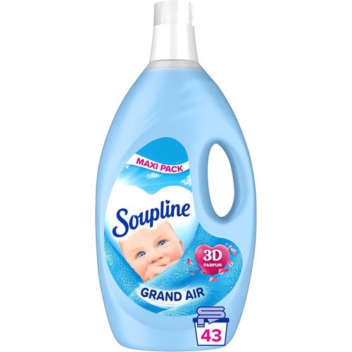 Adoucissant Dilué 3D Grand Air - Formule Active à Froid - 92 % d'Ingrédients d'Origine Naturelle - Bouteille de 2,85 L