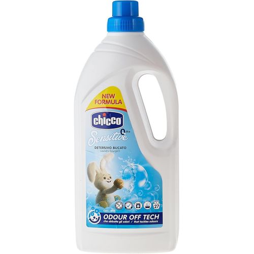 Chicco Sensitive Lessive à lessive hypoallergénique, élimine les taches et les odeurs, 0+ mois - 1,5 L