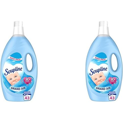Adoucissant Dilué 3D Grand Air - Formule Active à Froid - 92% d'Ingrédients d'Origine Naturelle - Bouteille de 2,85 L (Lot de 2)