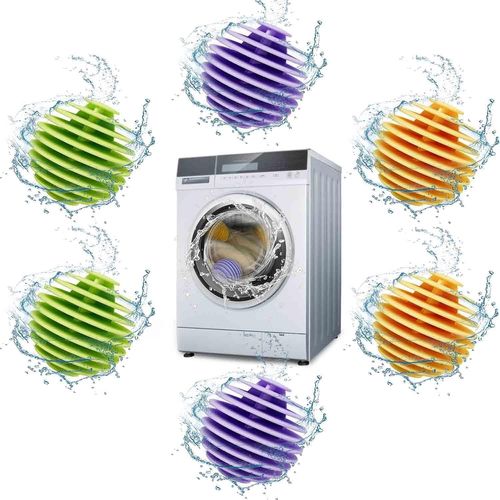 6 Boules de Lavage Machine a Laver, 5.6cm Boule Seche Linge pour Tous les Vêtements | Hypoallergénique, Économe en Énergie et | Pour Lave-linge/Sèche-linge
