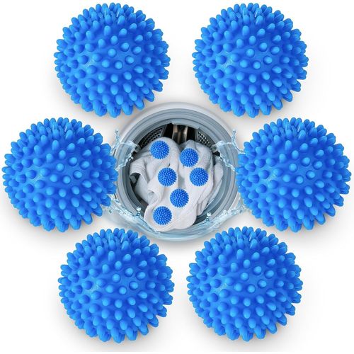 Lot de 6 Balles Boule de Lavage, Boules de Séchage Sèche-linge, Machine à Laver, Balle de lavage Machine a Laver Pour le Nettoyage du Linge Domestique