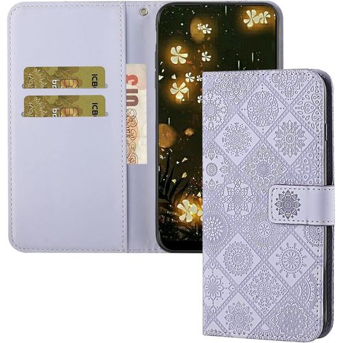 KAL-Compatible Avec Coque Pour Samsung Galaxy A54 5G, Housse En Cuir Samsung A54 5G, Étui Téléphone Galaxy A54 5G Magnétique Etui Housse Pour Samsung A54 5G.Élégant Purple Xch