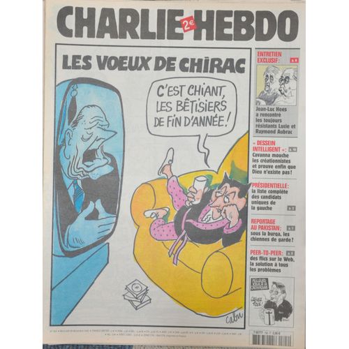 Vend Collection Charlie Hebdo Du 18 Juin 1997 Au 31 Décembre 2024, Année Par Année. Collection Charlie Hebdo Année 2005 Complète Numéro N° 655 À 706