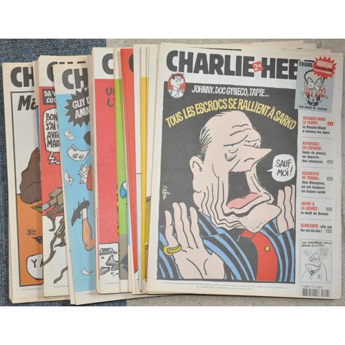 Vend Collection Charlie Hebdo Du 18 Juin 1997 Au 31 Décembre 2024, Année Par Année. Collection Charlie Hebdo Année 2006 Complète Numéro N° 707 À 758 Y Compris Le N° 712 Très Rare (Cabu)