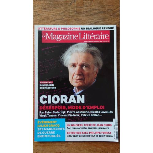 Le Magazine Littéraire, Cioran, Mai 2011