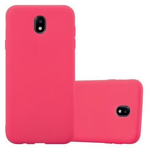 Cadorabo Housse compatible avec Samsung Galaxy J3 2017 en CANDY ROUGE - Étui de protection en silicone TPU flexible