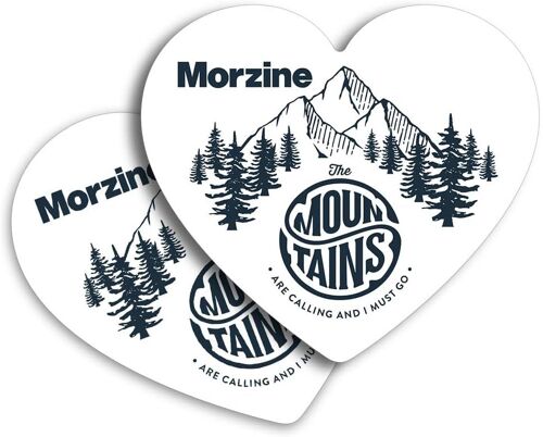 KAL-Autocollants En Vinyle De 10 Cm - En Forme De Coeur Morzine Montagnes Emblème Camping Art Print Decal Ordinateur Portable Tablette Bagage Voiture Mur Réfrigérateur Porte Autocollant #60476