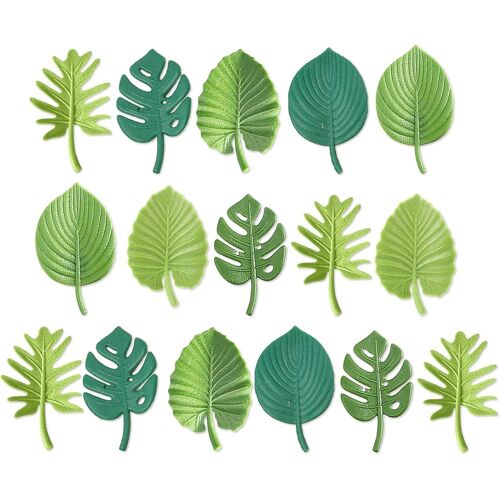Kal-16 Morceaux D'autocollants De Réfrigérateur À Feuilles, Décorations Créatives, Carreaux De Plantes Simulés, Accessoires De Maison, Adaptés Aux Réfrigérateurs, Tableaux Blancs, Babillards.