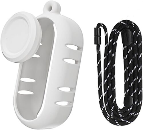 KAL-Housse En Silicone Compatible Avec Insta360 Go 3S, Coque De Protection Contre La Dissipation De La Chaleur, Capuchon D'Objectif Avec Sangle De Cou Pour Appareil Photo Insta 360 Go3S (Blanc)