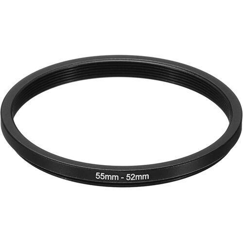 KAL-Bague De Réduction En Métal 55Mm-52Mm, Adaptateur De Filtre D'Objectif D'Appareil Photo En Aluminium Pour Capuchon D'Objectif, Noir