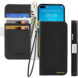 Coque Pour Huawei P40 Pro Rabat,Housse Huawei P40 Pro Clapet,Portefeuille Etui Avec Fonction Support Et Porte-Carte,Litchi Texturé Cuir/Antichoc Flip Cover Case.Noir