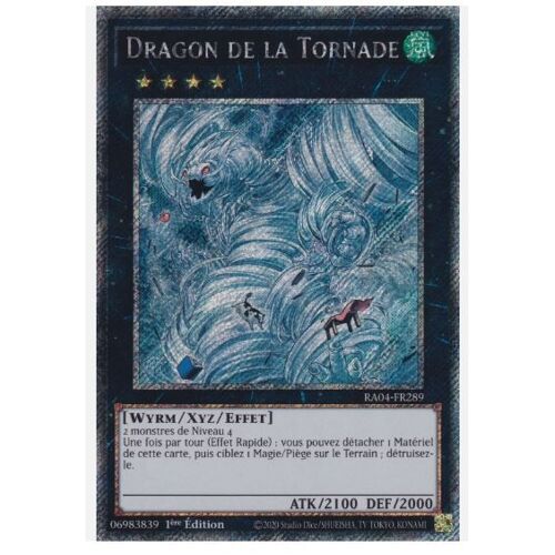 Yu Gi Oh Ra04 Fr289 Dragon De La Tornade Platinum