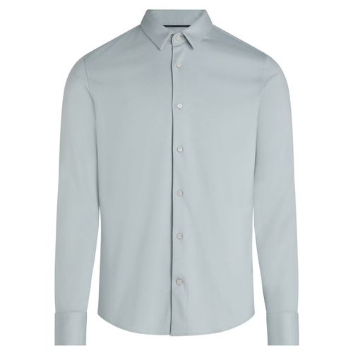 Calvin Klein Smooth Cotton Slim Overhemd Gris