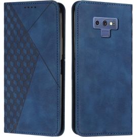 Kal-Coque Pour Samsung Galaxy Note 9, Premium Flip Housse Étui Protection Rabat Clapet Portefeuille Phone Cover Magnétique [Porte Cartes] Antichoc Béquille Cover (Bleu)