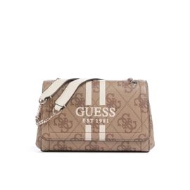 Sac bandoulière Guess Noelle 4G Femme Marron