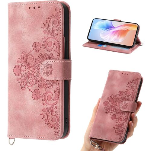 KAL-Étui À Fleurs Pour Samsung Galaxy A31, 5 Emplacements Pour Cartes, Étui De Protection En Cuir Pu, Style Vintage, Rose