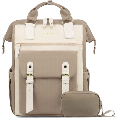 KALANKA-Sac a Dos Femme, Grand Sacs à dos pour Ordinateur Portable Feminin avec Étui pour Câble de Données, Impermeable Sac Ados PC Sac a Dos Ordi Elegant pour Voyage College Travail