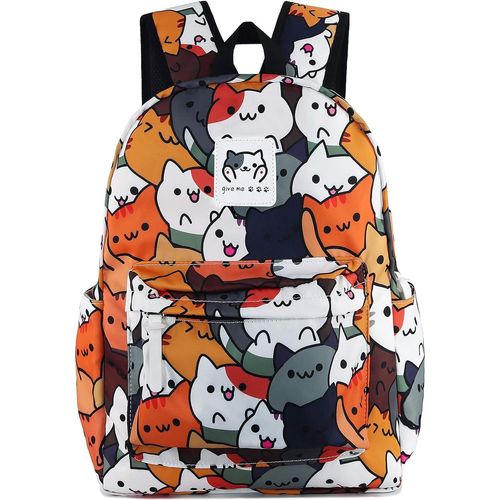 Jeu Neko Atsume Anime Sac à Dos pour Ordinateur Portable Mignon Chat Sac D'école Dessin Imprimé Backpack