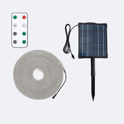 Ruban Led Extérieur Solaire 24v Dc Smd2835 60 Led/M 10m Ip65 Largeur 12mm Coupe 100 Cm Blanc Chaud