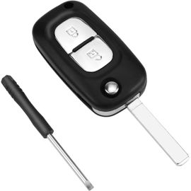 2 Boutons Coque De Clé De Voiture Compatible Avec R-Enault Clio 3 Kangoo Twingo Wind Master Modus Trafic Télécommande Boîtier Clef Boitier De Clé De Remplacement