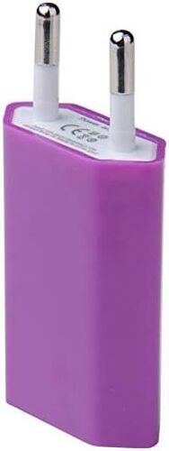 KAL-Adaptateur USB Prise Murale pour Samsung Galaxy A20e Secteur 1 Port Courant AC Chargeur Blanc (5V-1A) Universel (Violet)