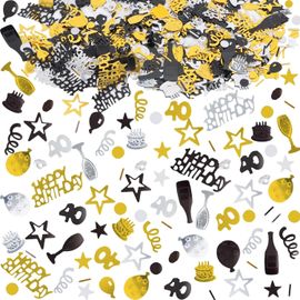 Decoration Anniversaire 40 Ans Bleu Or Pour Homme Femme, Ballon 40 Ans