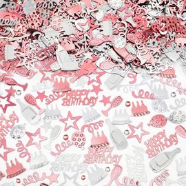 Confettis Anniversaire Or Rose,Décoration De Table Paillettes Confettis Pour Anniversaire Fête,Or Rose 15G