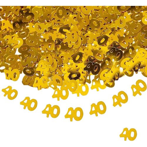Confettis Anniversaire 40,Table D¿¿coration,Confettis de F¿ºte Mariage Anniversaire,Le th¿¿me de la f¿ºte,d¿¿coration p¿¿tillante,mariage(15g,or)