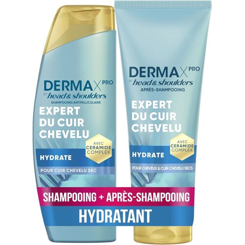 Kalanka-Dermaxpro Hydrate Shampoing Antipelliculaire 250ml Après-Shampoing Léger 220ml À L'huile De Noix De Coco Et Complexe De Céramides, Pour Cuir Chevelu Sec 