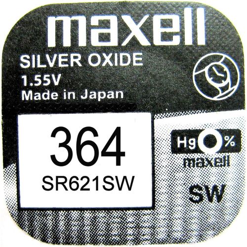 Lot de 1 Piles SR621SW (364) SR60 1.55V Maxell