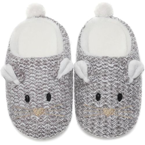 Ihkhu-Chausson Hiver Pour Enfants Et Femmes & Hommes Antidérapante Pantoufles Chaussures Chaudes Pour La Maison En Mousse À Mémoire De Forme 24-43 Eu