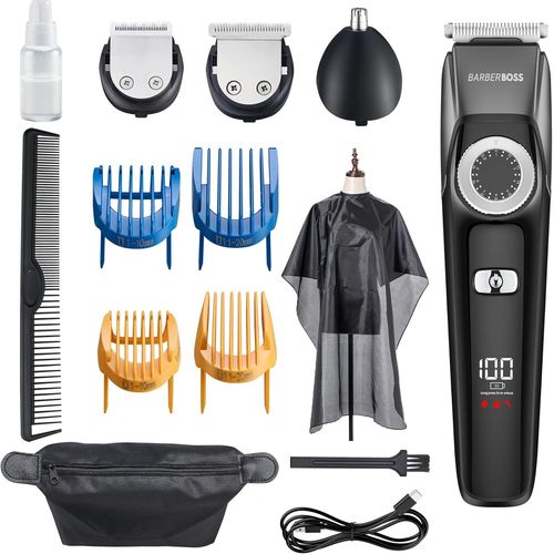 Twq-Barberboss Tondeuse À Barbe Pour Homme, Tondeuse À Cheveux Sans Fil Pour Hommes, Kits De Toilettage Pour Hommes, Imperméable, Tondeuse À Poils De Nez Pour Hommes, Qr-6051