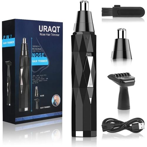 Tondeuse Nez Oreilles, 2 En 1 Usb Rechargeable Rasoir Electrique, Tondeuse À Sourcils Indoloreet Professionnelle Pour Les Hommes Et Les Femmes,Tondeuse Nez