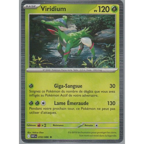 Carte Pokémon - Viridium - 010/086 - Holo-Rare - Ev10,5 Foudre Noire