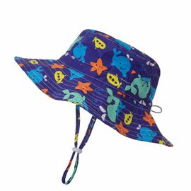 1 Pièce, Circonférence Du Chapeau 46-50 Cm, Étoile De Mer, Upf50 + Large Bord Enfants Bébé Chapeau De Soleil Garçon Fille Chapeau De Soleil Zoo Requin Plage Seau Chapeau Natation Chasse Chapeau