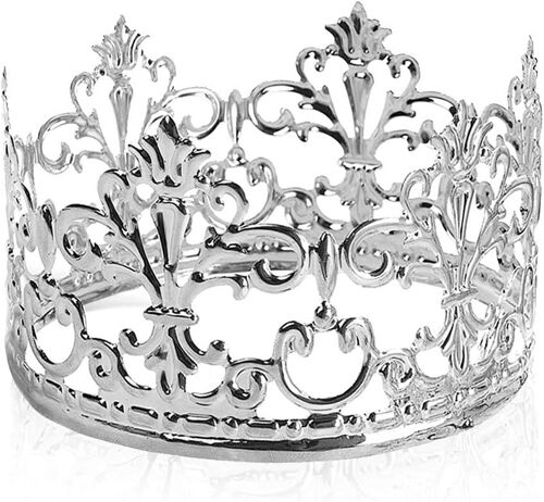Décoration De Gâteau En Forme De Couronne Argentée De 10,1 Cm De Diamètre, Décoration De Gâteau D'anniversaire, Décoration De Gâteau De Mariage