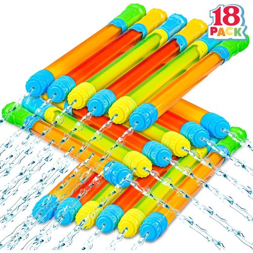 Lot De 18 Pistolets À Eau Super Soaker Blaster 42 Cm, Pour Enfants Et Adultes, Pour Piscine Extérieure, Jardin, Plage, Jeux D'eau, Jeux De Combat, 16,5 Pouces
