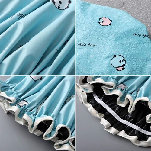 Bonnets De Douche (Bleu, Gris), Lot De 2, Imperméables, Avec Bande Élastique, Pour Femme, Idéal Pour La Douche Ou Le Spa 