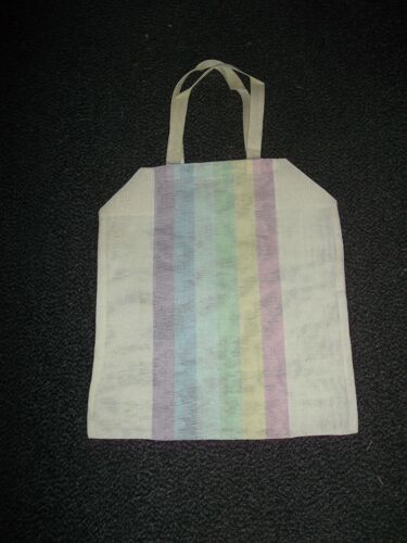 Sac cabas, plage, courses, tons pastels, biseauté