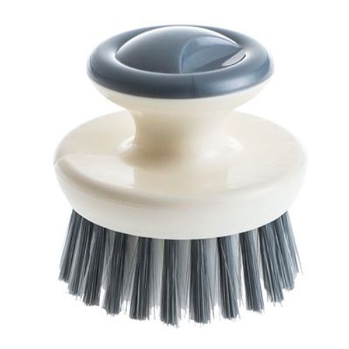 (Gris 1 pièce) Brosse à vaisselle, brosse à paume avec poignée ergonomique, brosse de nettoyage de cuisine, lave-vaisselle à poils durs pour éviers, casseroles et poêles