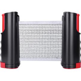 Filet De Ping-Pong Rétractable Avec Support, Idéal Pour Table De Ping-Pong, Bureau, Cuisine Ou Table À Manger (Noir)