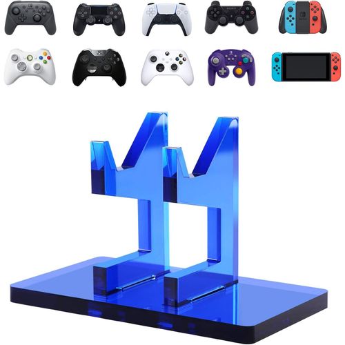 Support De Manette De Jeu Pour Xbox One, Ps4, Ps5, Steam Switch Pc ¿ Accessoires De Manette De Jeu Universels Avec Texture Cristal ¿ Créez Des Fortresses De Jeu Exclusives ¿ Bleu