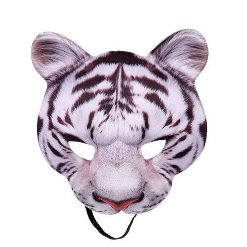 Demi-Masque D'horreur Effrayant Pour Halloween,Masque De Fantôme De Corne,Cosplay De Monstre,Costume De Cosplay