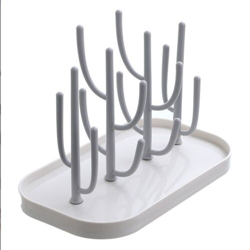 (Gris) Égouttoir À Biberons, Support À Tasses Avec Support Amovible, Support De Séchage Multifonction Pour Biberons, Tétines, Tasses, Support À Biberons Réutilisable, Accessoires Pour Bébé