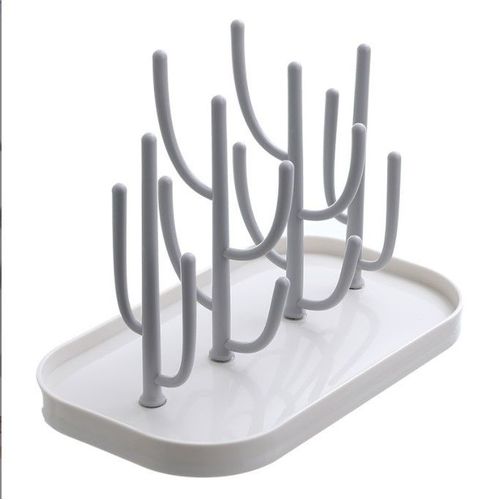 (Gris) Égouttoir À Biberons, Support À Tasses Avec Support Amovible, Support De Séchage Multifonction Pour Biberons, Tétines, Tasses, Support À Biberons Réutilisable, Accessoires Pour Bébé