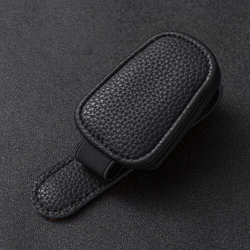 (Noir) 1 Pack Cuir Magnétique De Voiture Pare-Soleil Porte-Lunettes De Soleil De Voiture Pare-Soleil Porte-Lunettes De Soleil De Voiture Universelle Des Lunettes De Crochet Clip Unisexe Voiture Pare-Soleil Accessoires