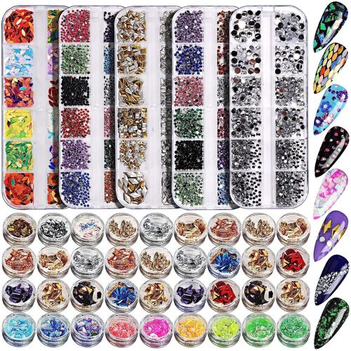 Un ensemble de kits de nail art (12 ensembles de couleurs)