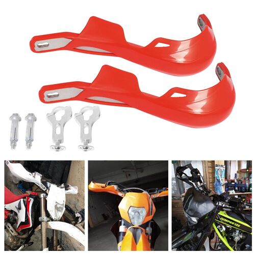 Protège-Mains Pour Moto, Guidon De 22 À 28 Mm, Pour Vtt, Pit Bike, Off Road, Motocross, Enduro, Mx-Rouge